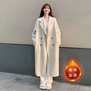 【加绒加厚 】2025秋冬新款大衣女中长款高端气质小个子毛呢外套