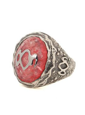 TOP-YAMAMOTO复古红玛瑙戒指男女开口可调节个性指环