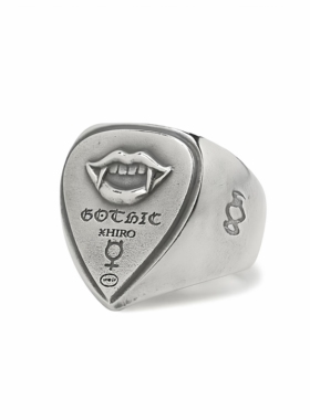 TOP-YAMAMOTO哥特风嘴唇图案银色金属戒指男女通用个性指环