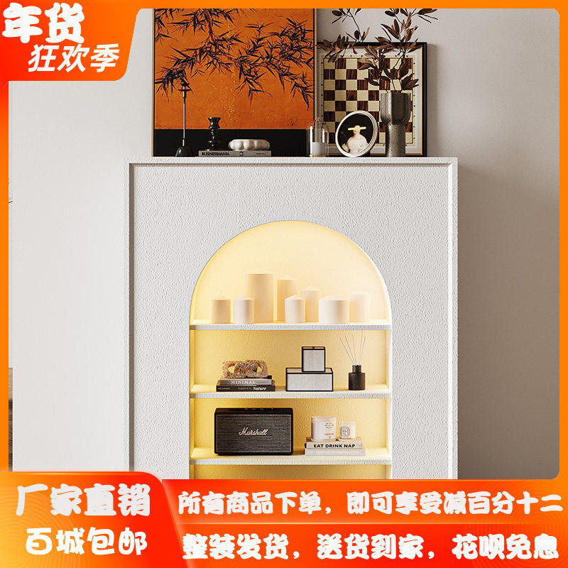 网红壁炉柜欧式民宿装饰柜简约现代背景墙婚礼法式客厅玄关收纳柜