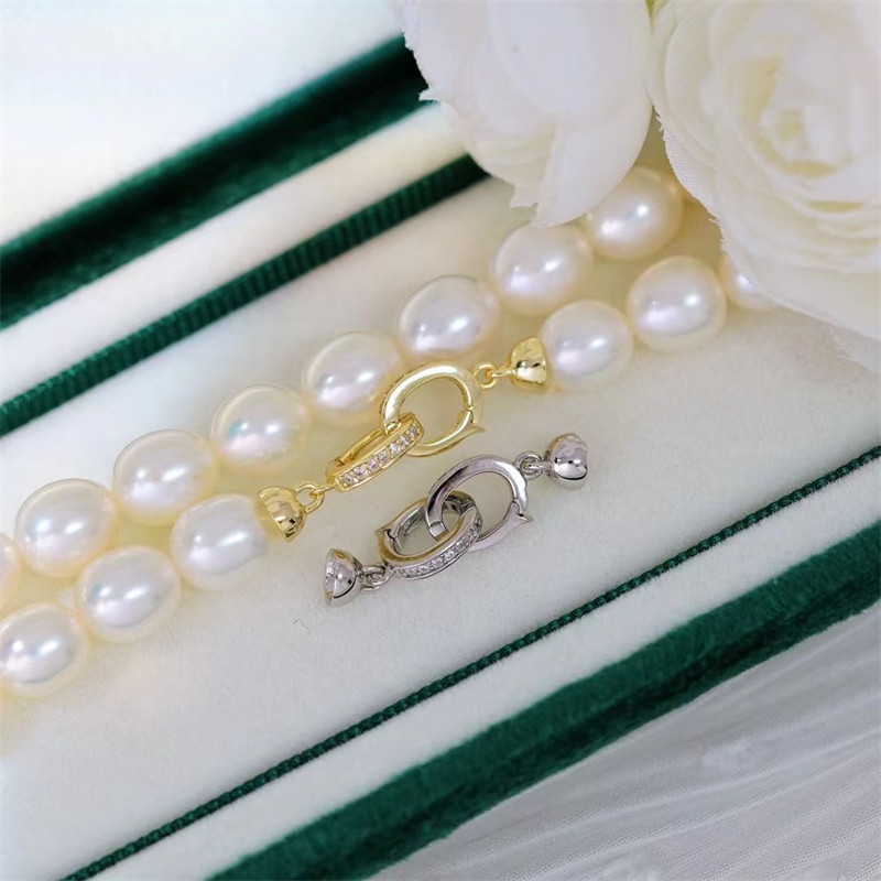 DIY配件 S925纯银单排铃铛扣子珍珠项链手链毛衣链手工收尾连接扣