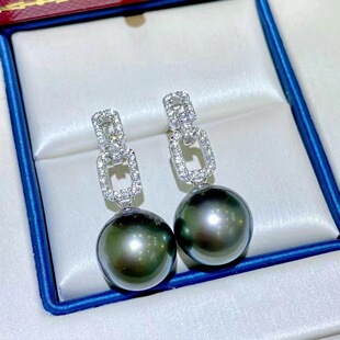 DIY珍珠配件 18K包金铜厚镀金经典几何耳钉耳饰半成品8-12.5mm