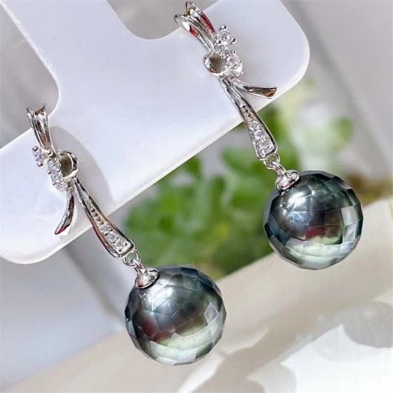 DIY珍珠配件 S925纯银蝴蝶结款女神潮搭高级感耳钉耳饰半成品空托