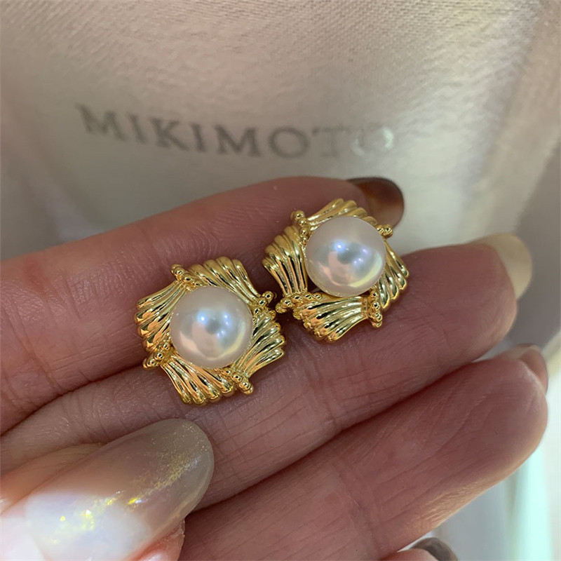 银针铜复古宫廷风几何耳钉