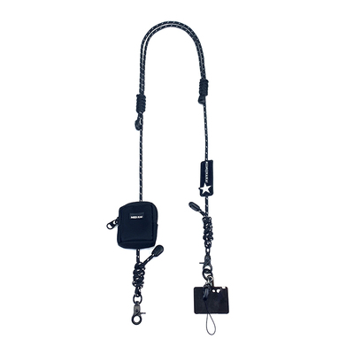 带耳机包斜挎绳机能风潮酷包带