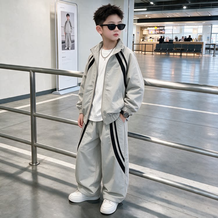 中大童男童套装运动两件套