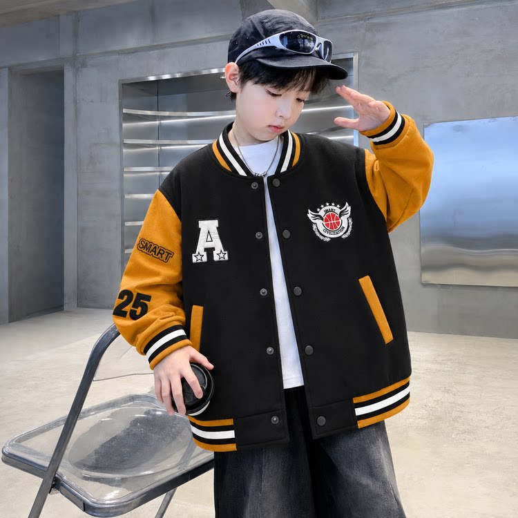 男童春秋新款帅气棒球服