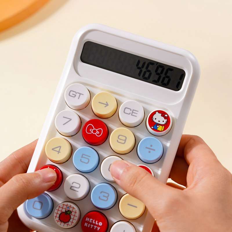 三丽鸥凯蒂猫口袋计算器迷你学生专用高颜值卡通便携彩色计算机
