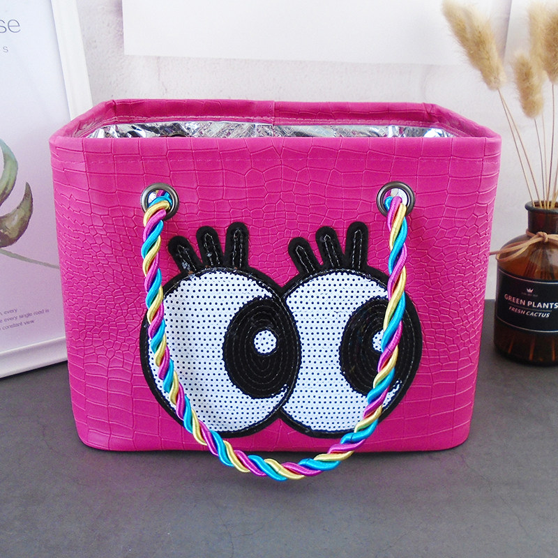 大眼睛洗澡包手提浴筐便携浴兜包女大容量洗漱包化妆用品收纳包