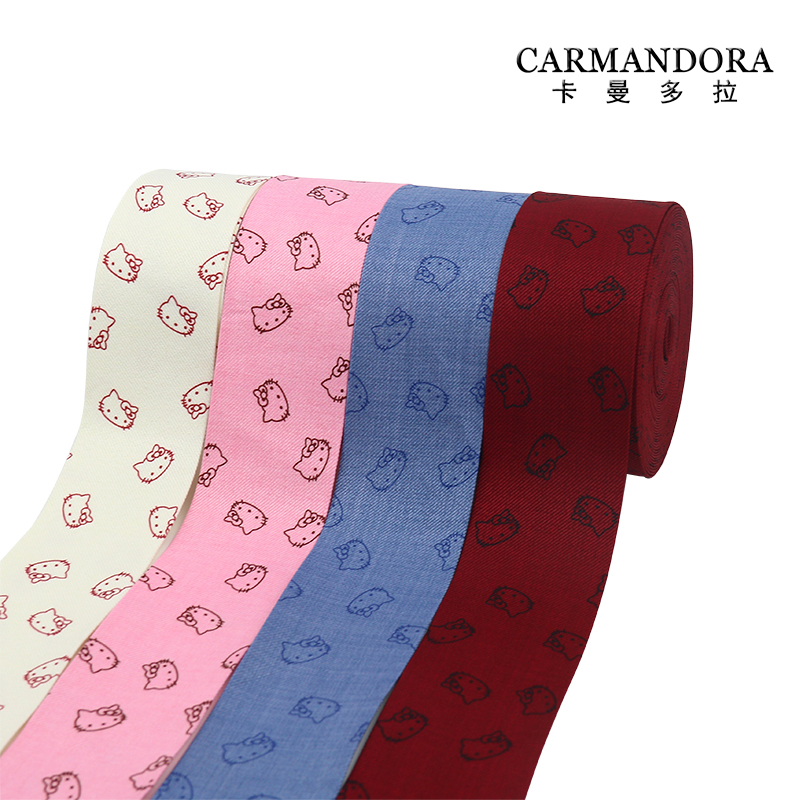 韩式时尚纯色kt猫压布条手工diy蝴蝶结发饰发夹宠物领结材料配件