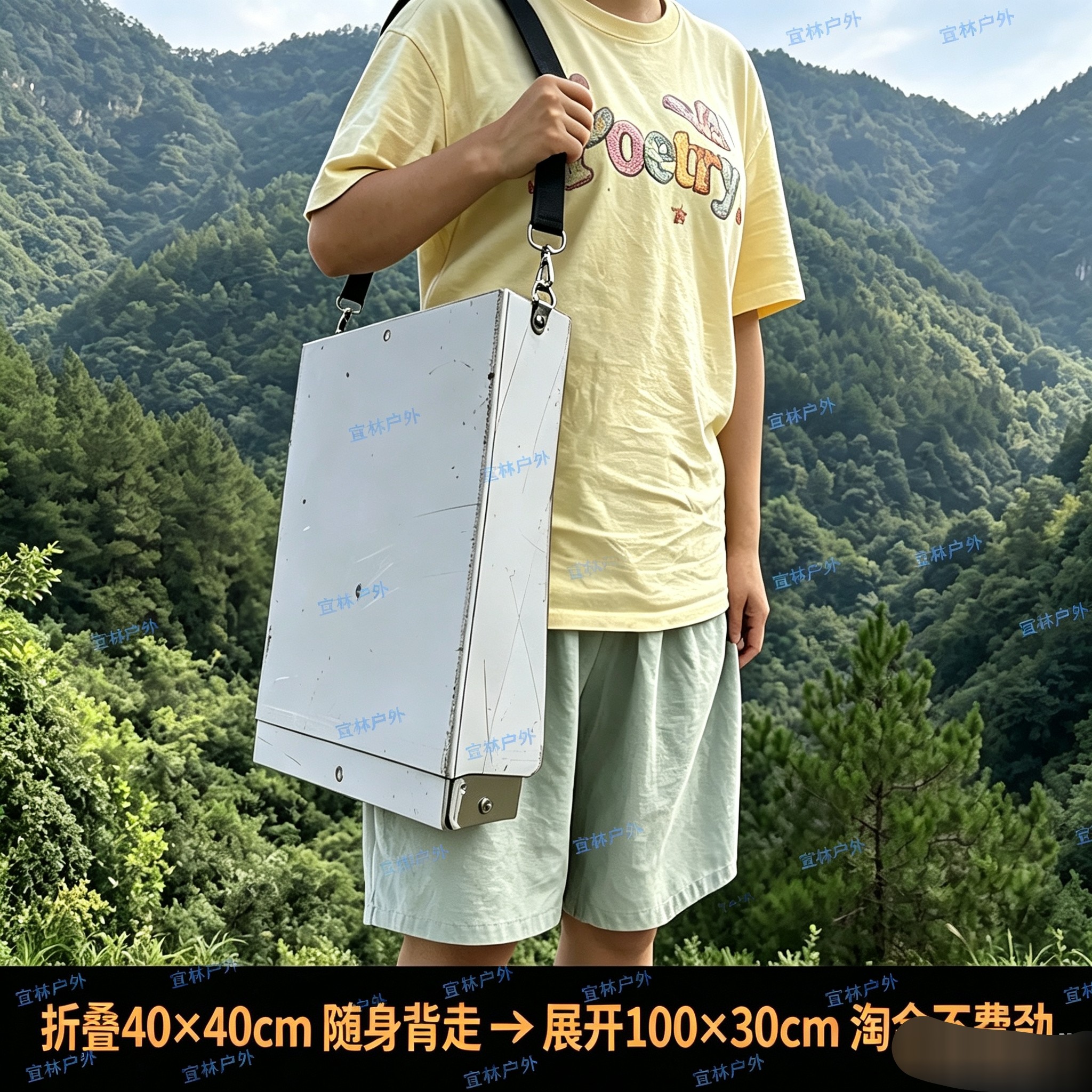 折叠款淘金溜槽大号加强版便携式高效选洗金工具户外淘金工具