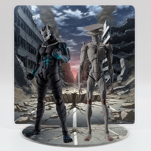 figma惊奇山口SHF海洋堂怪兽8号1/12手办模型展示背景盒台立牌