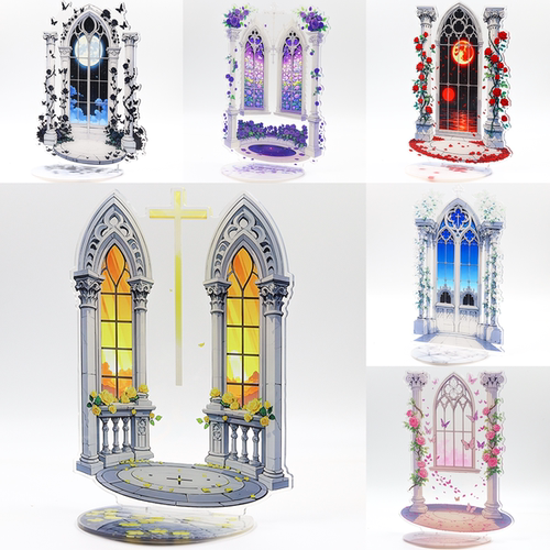 现货教堂彩窗粉吧唧谷子亚克力