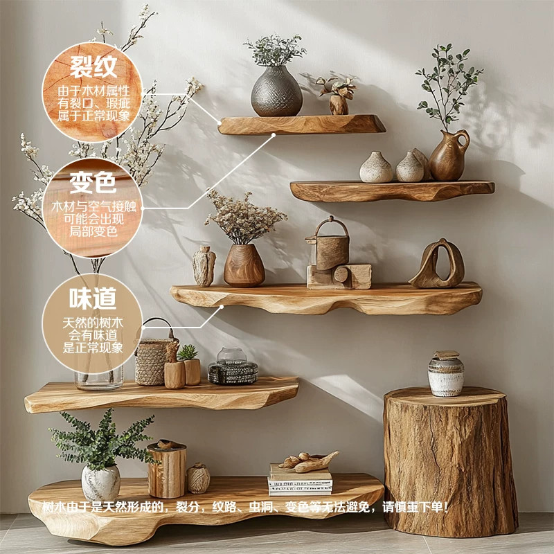 墙上置物架壁挂架子挂墙花架家用搁板/置物架/家用陈
