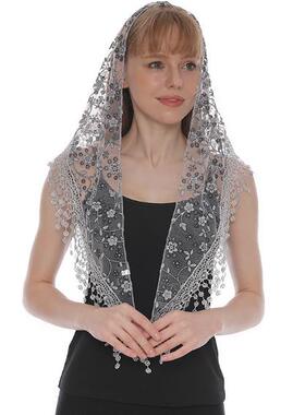 春夏秋冬碎花蕾丝三角围巾经典透气镂空纯色女三角巾丝巾15条包邮