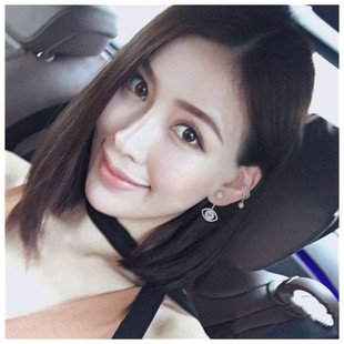 欧美百搭s925银针微镶锆石眼睛后挂式 耳骨夹耳饰品 耳钉女韩国时尚