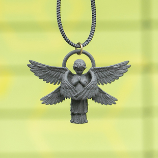 原创设计六翼守护天使车载香薰汽车个性创意后视镜挂件饰品