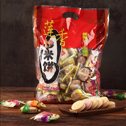 莲香炒米饼瑞莲808g合家欢混合口味广东手信阳江特产食品厂家直销