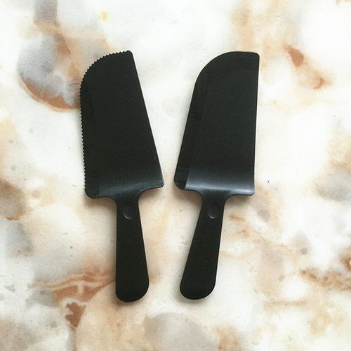 加厚一次性蛋糕切刀刀叉盘套装