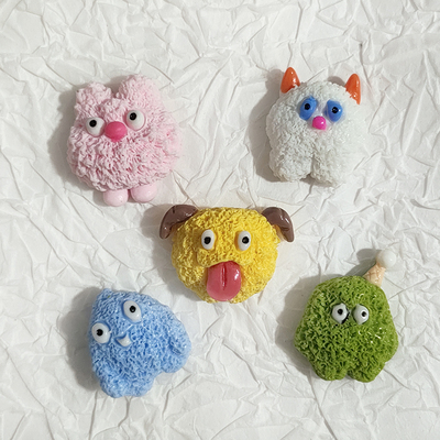 树脂毛毛怪洞洞鞋花手机壳冰箱奶油胶DIY贴发饰饰品发夹发绳配件