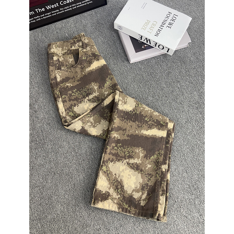 B221美式ins高街暗黑个性宽松迷彩牛仔裤LK25546-特P40控68