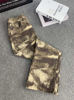 B221美式ins高街暗黑个性宽松迷彩牛仔裤LK25546-特P40控68
