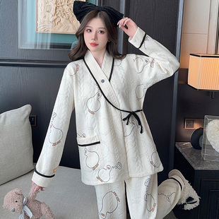 空气棉月子服秋冬产后纯棉春秋款 加厚家居服 产妇哺乳孕妇睡衣冬季