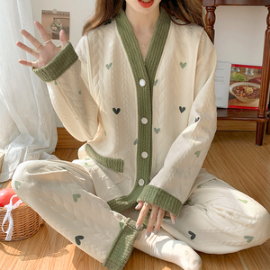 空气棉月子服秋冬产后纯棉10月份11喂奶哺乳孕妇睡衣春秋季产妇坐
