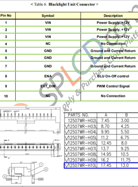 DV471FBM-N10背光线DV350FBM DV150X0M然湖DF14-10P 12507WR端子