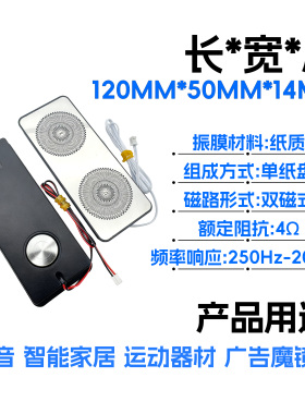 12050超薄腔体喇叭蓝牙音响智能家居运动器材音箱4欧5瓦无源全频