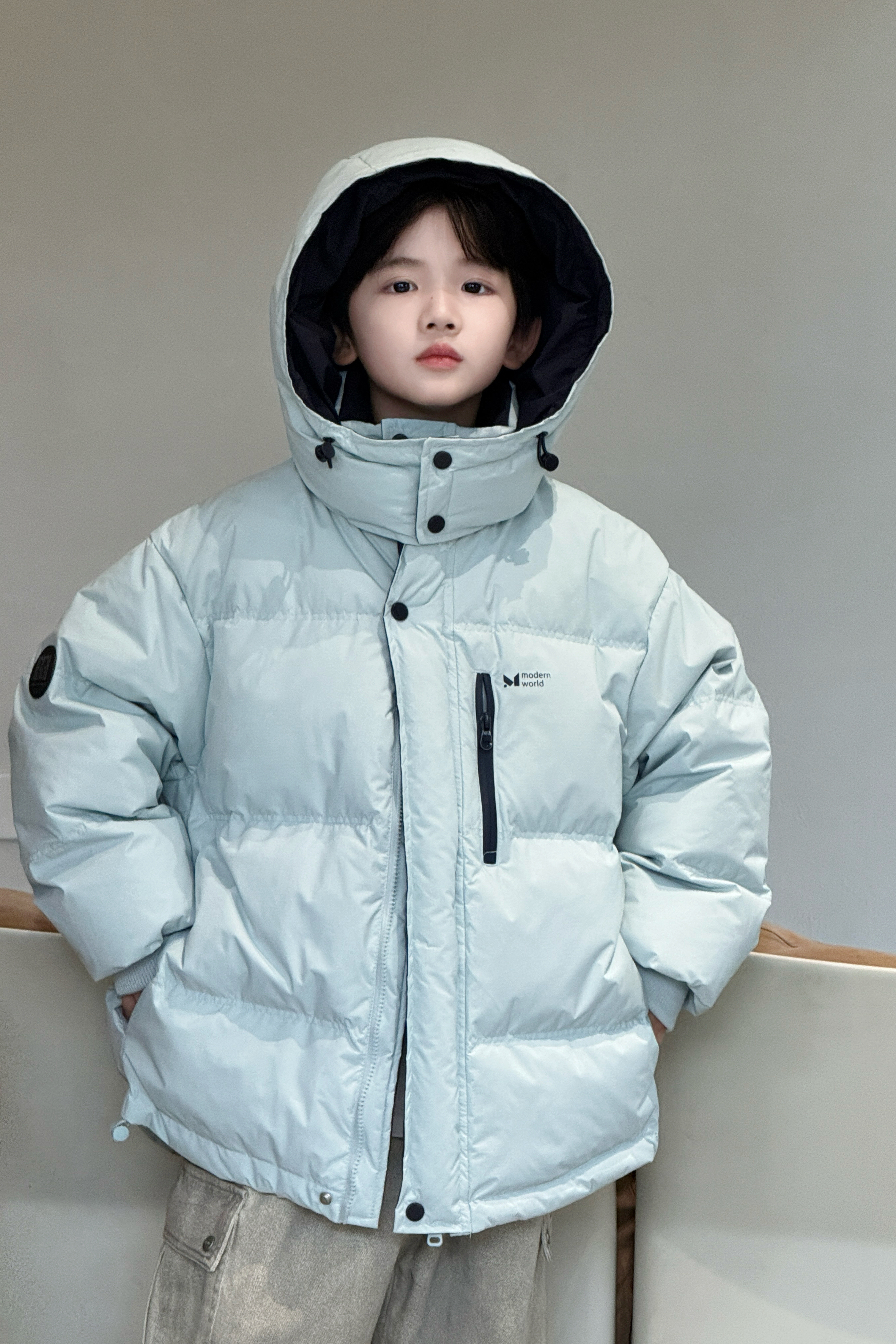 2025冬新款儿童羽绒服优质白鸭绒加厚时尚韩版潮男女童连帽外套