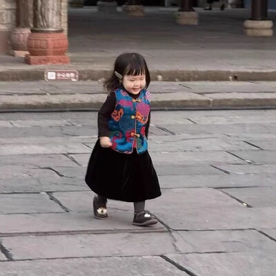 男童女童福禄新中式夹棉马甲