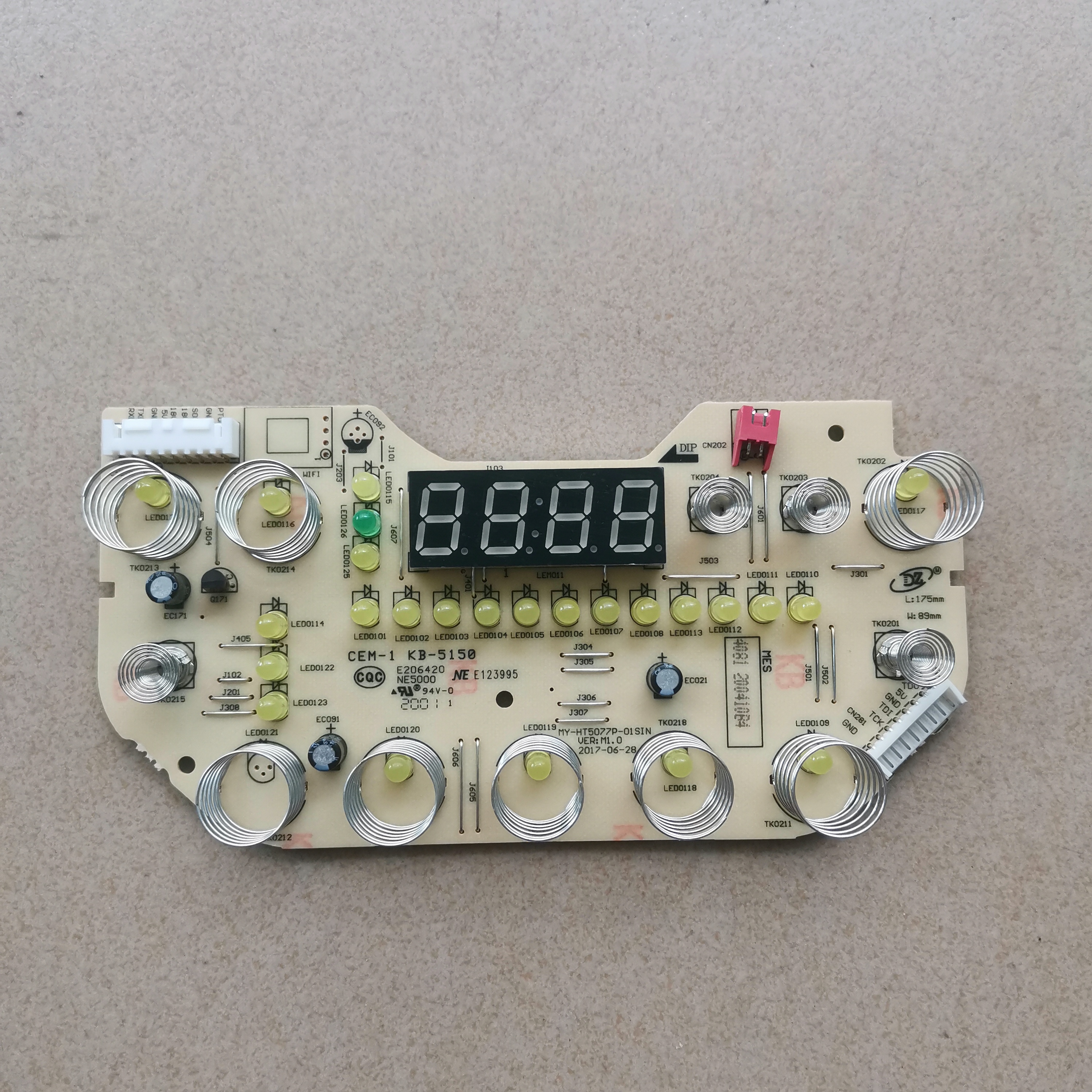 美的电压力锅MY-HT5077P/HT6077灯板5079/6079显示板板 物料0481