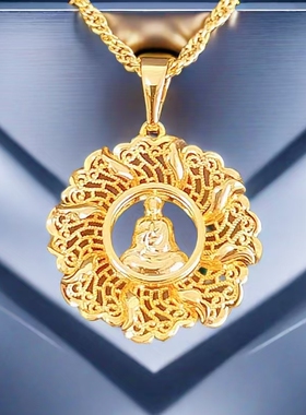 新款锁骨链佛女士吊坠