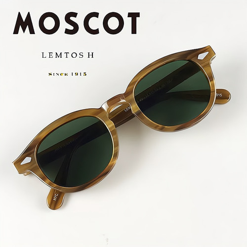 玛士高MOSCOT太阳眼镜男复古文艺偏光墨镜女潮LEMTOSH墨绿太阳镜