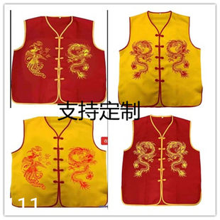 香客马甲演出服进香服庙定制印字喜庆中式秧歌刺绣中国风龙舟男女