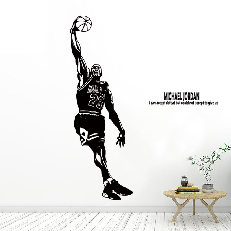 nba迈克尔·乔丹m jordan篮球明星海报学生卧室背景墙装饰墙贴
