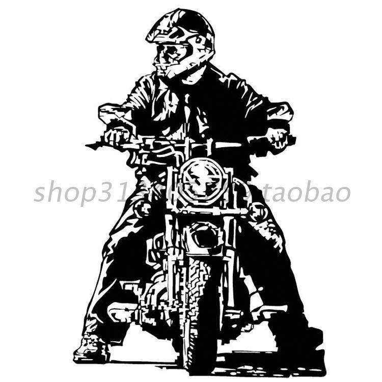 机动车赛车手贴画墙贴沙发背景客厅电视玄关创意个性墙贴画玻璃贴