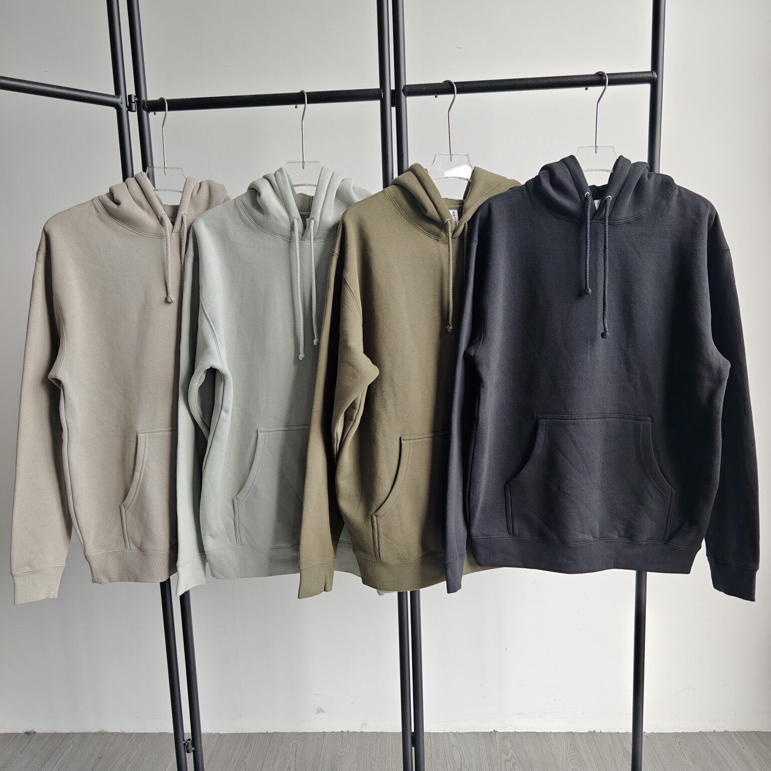 美单品质牛货！380克纯色光板连帽运动卫衣男士加绒宽松休闲套头