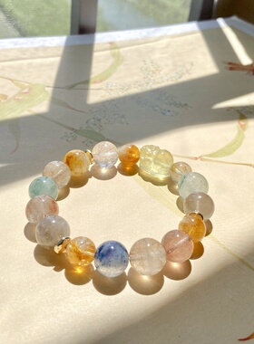 天然手串彩发晶招财清新活泼