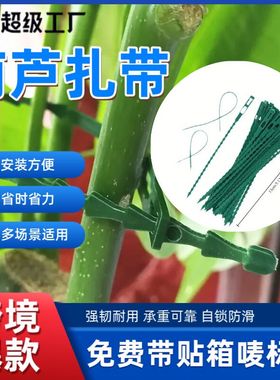 多用途鱼骨刺绿色园林绑扎带园林线扎带园艺鱼骨扎线植物固定