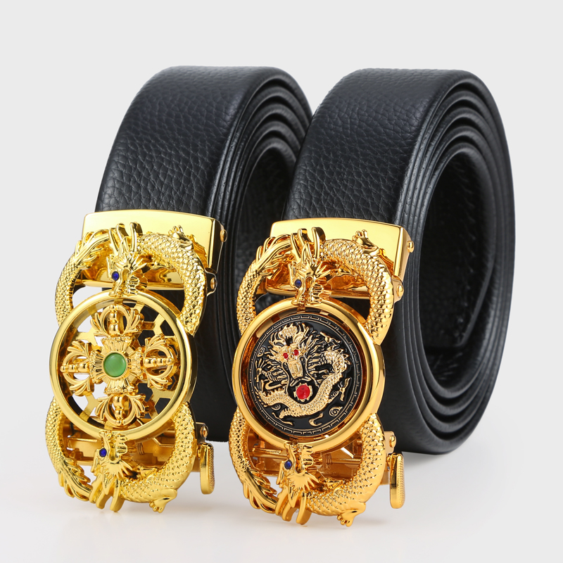 腰带真皮男士时来运转真皮休闲