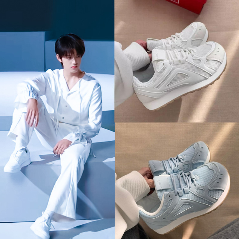 TF家族三代张极汪浚熙同款小白鞋厚底百搭休闲鞋透气运动阿甘鞋潮
