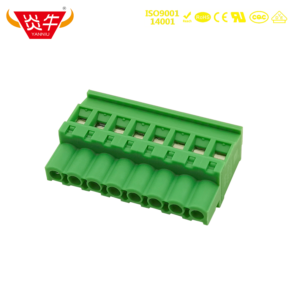 5.0mm凤凰插拔式PLC接线端子排KF2EDGKB 5ESDPL MVSTBW 2.5 ST