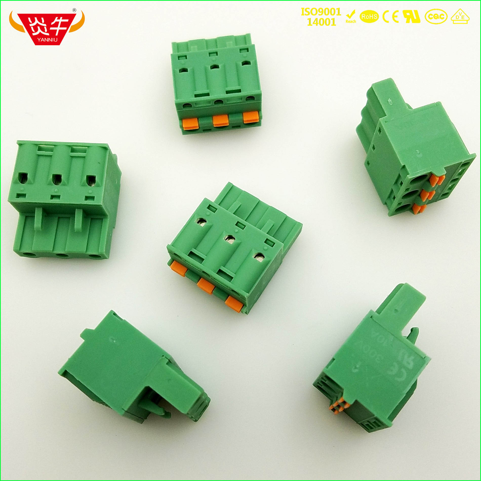 弹簧插拔式PCB接线端子KF2EDGKD 7.5mm GFKC 2,5 ST 连接器接插件