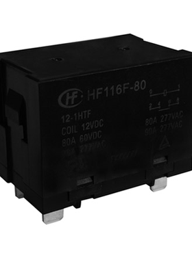 HF116F-80-12-1HTF   一组常开80A 宏发大功率继电器