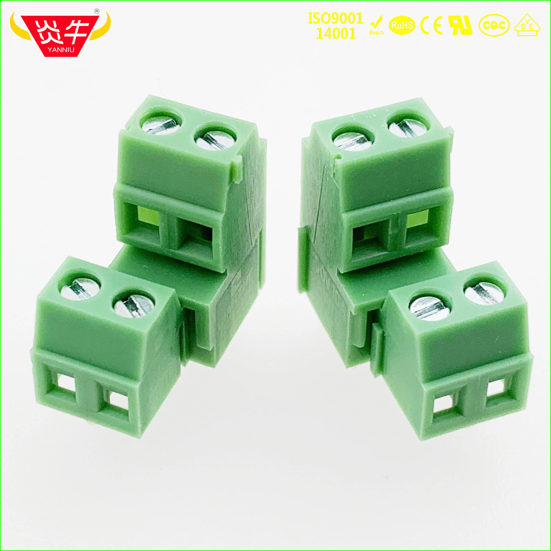 双层接线端子DG381A KF128A KF128HL 3.81mm MKKDS1 连接器接插件
