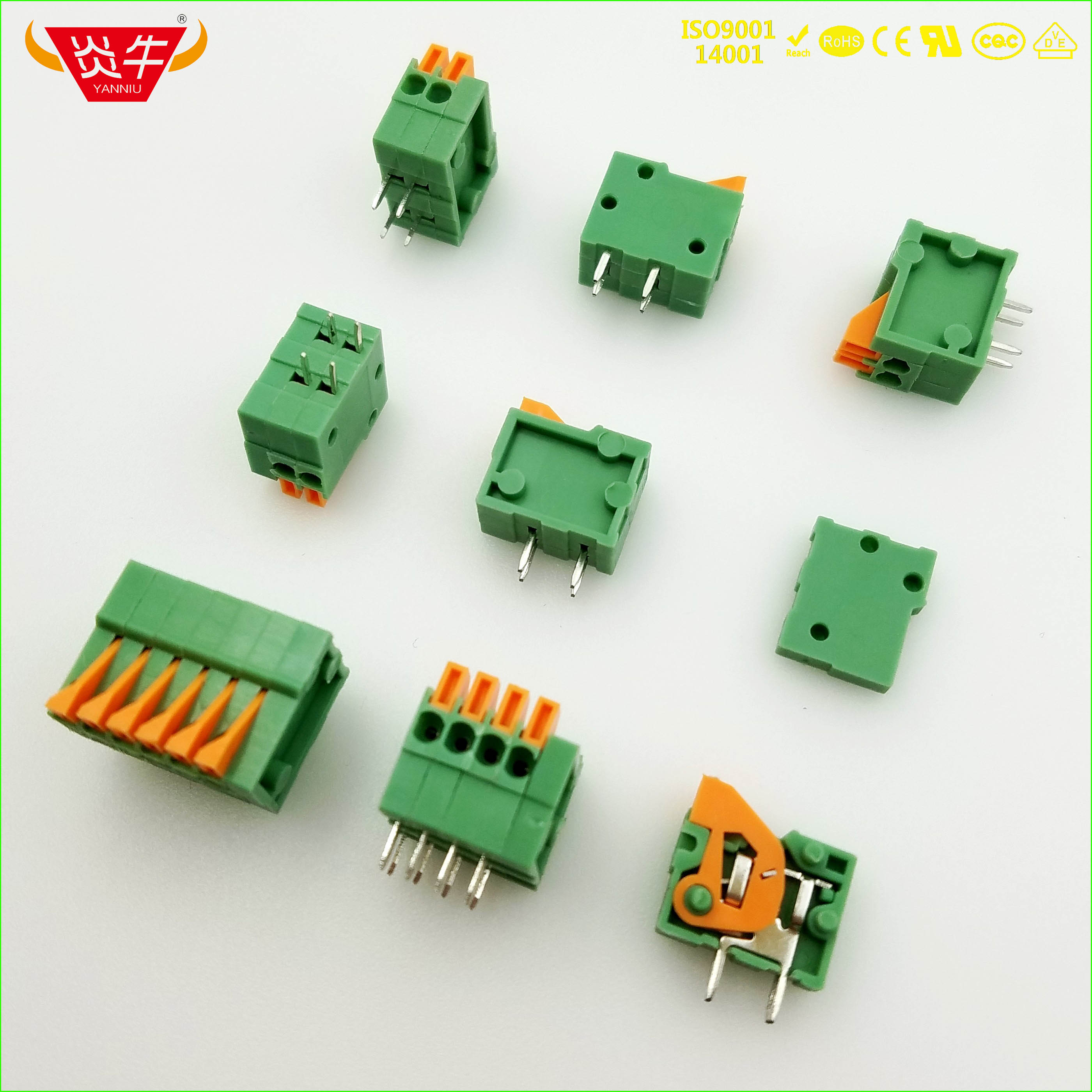 弹簧式PCB接线端子DG141R KF141R 2.54mm FFKDS/H 连接器接插件
