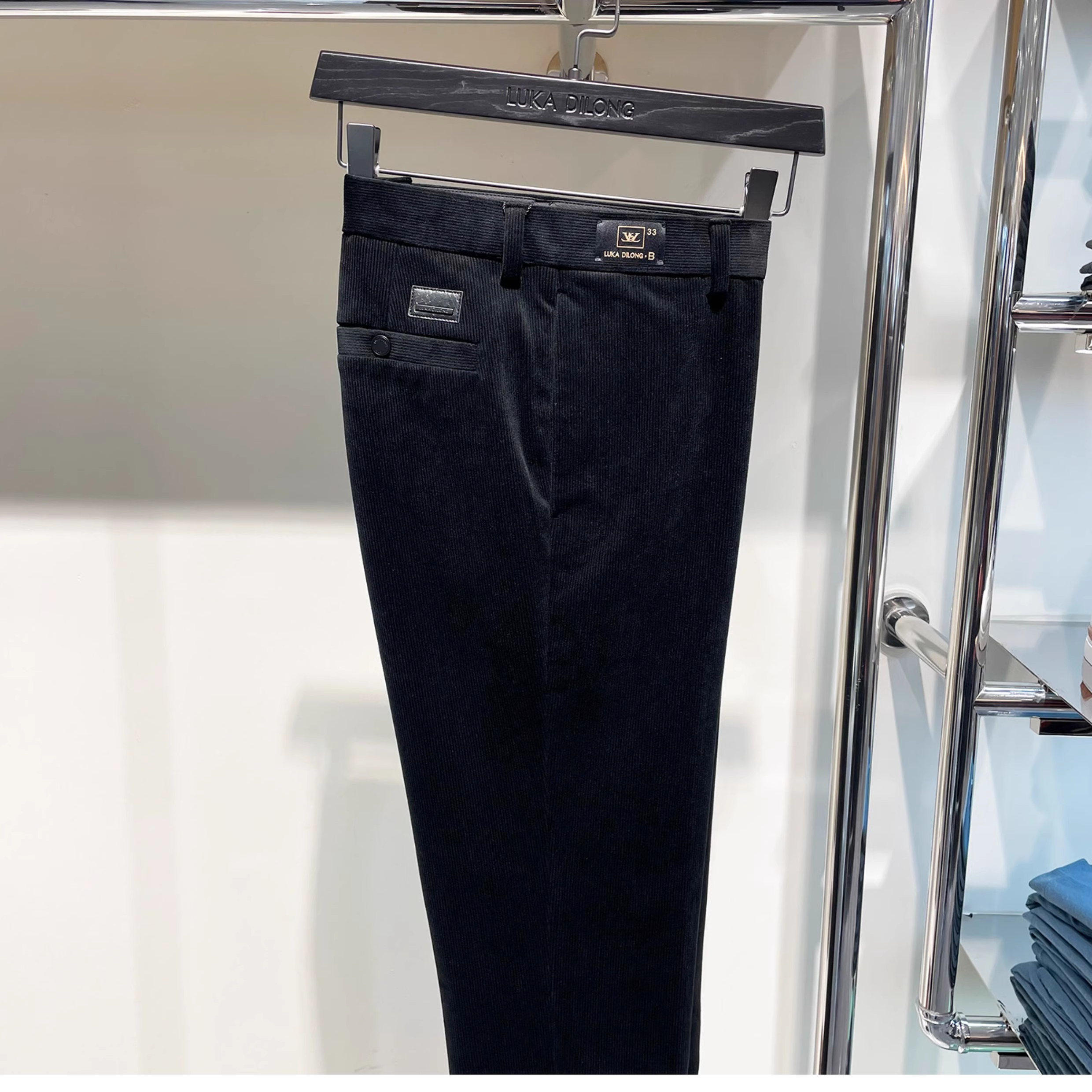 路卡迪龙秋冬季新品厚款灯芯绒双层保暖男士直筒休闲裤141237566