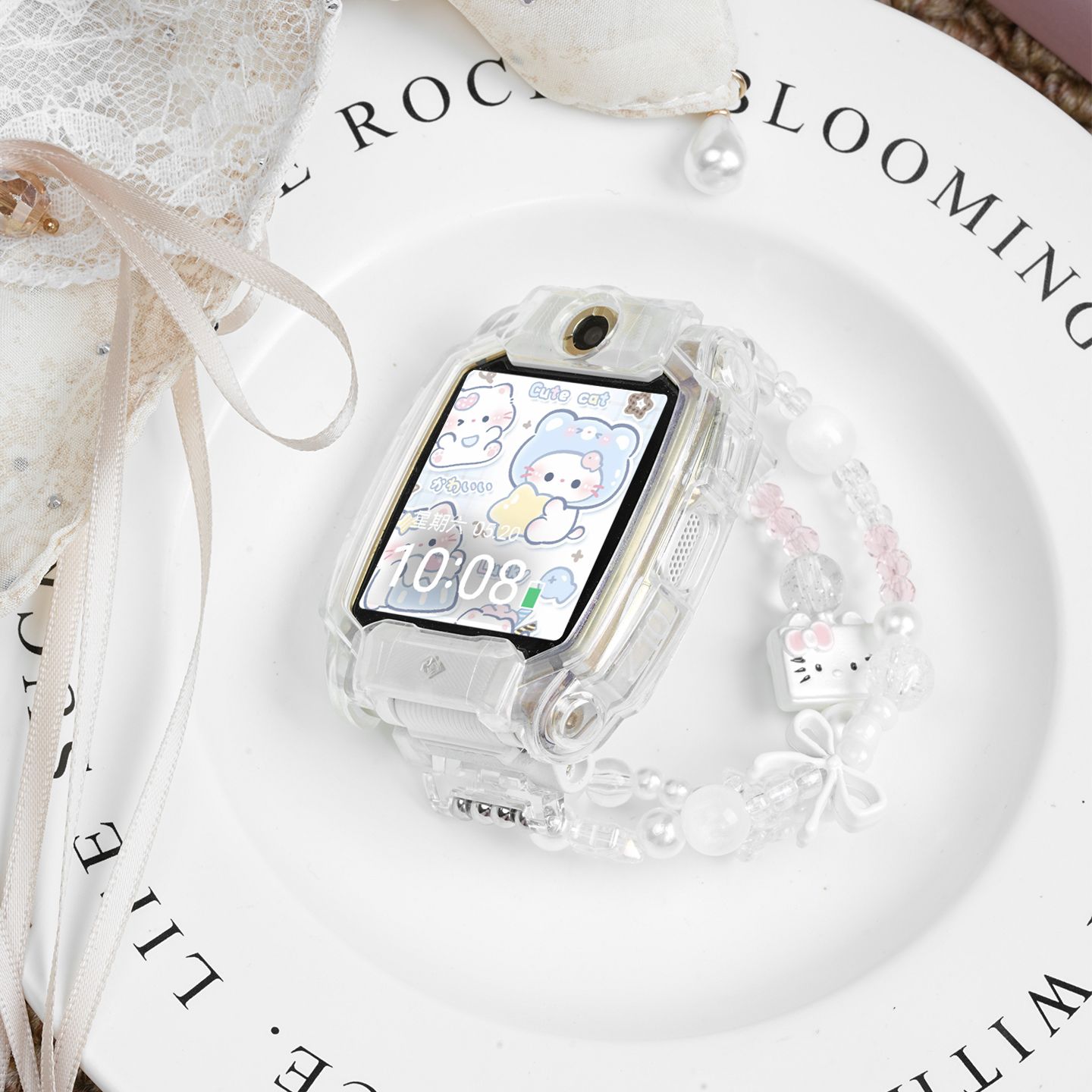 奶霜猫猫z5a表带适用小天才z11电话手表Z10/Z9保护壳Z7腕带z8/z6a